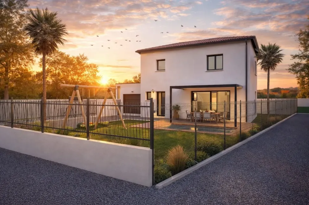Maison à étage 100m2 avec garage 15m2 3 cbre 2 salle d'eau A partir de 185000